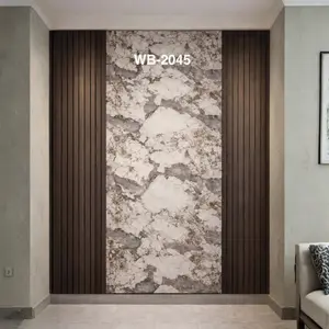 GREY BROWN CRACKED MARBLE UV FOMIC STICKER ROLLS - WB-2045