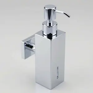 METALLIC SILVER WALL MOUNTED PUMP SOAP DISPENSER
