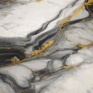 GREY GOLD CLOUD WAVE MARBLE UV FOMIC STICKER ROLLS - WB-2053