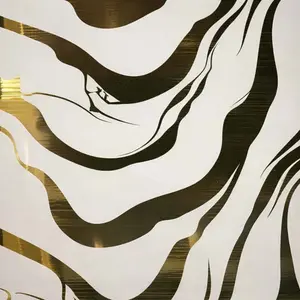 WHITE BLACK BOLD WAVE ABSTRACT UV FOMIC STICKER ROLLS - WB-3027
