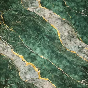 GREEN GOLD WAVE MARBLE UV FOMIC STICKER ROLLS - WB-3035
