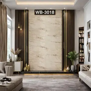 CREAM RED THIN VEINS MARBLE UV FOMIC STICKER ROLLS - WB-3018