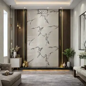 CREAM BLACK THIN VEINS MARBLE UV FOMIC STICKER ROLLS - WB-3020