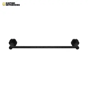 MATTE BLACK ALUMINUM BATHROOM ACCESSORIES SET
