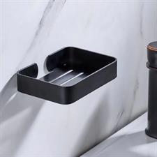 BLACK ALUMINUM SOAP DISH