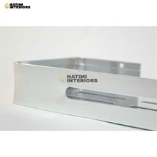 SILVER ALUMINUM BATHROOM SHELF