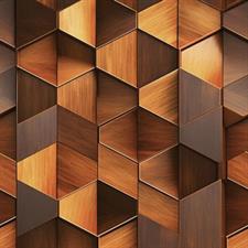 METALLIC SHAPES - PREMIUM WALLPAPER ROLLS