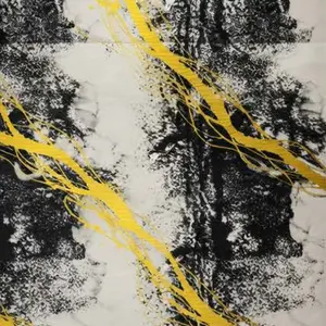 BLACK YELLOW ABSTRACT UV FOMIC STICKER ROLLS - WB-3024