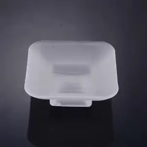 PREMIUM SQUARE FROSTED GLASS  BATHROOM SOAP DISH TRAY REPLACEMENT