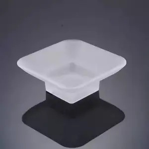 PREMIUM SQUARE FROSTED GLASS  BATHROOM SOAP DISH TRAY REPLACEMENT