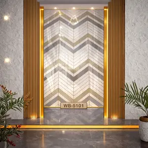 WHITE GREY CHEVRON PATTERN UV FOMIC STICKER ROLLS - WB-5101