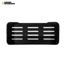TWO LAYER BLACK ALUMINUM STRAIGHT BATHROOM SHELF
