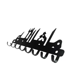 BLACK METAL MA’ASHALLAH URDU CALLIGRAPHY KEY HOLDER – 8 HOOKS