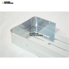 SILVER ALUMINUM BATHROOM SHELF