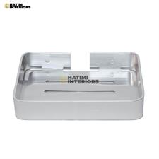 SILVER ALUMINUM SOAP DISH