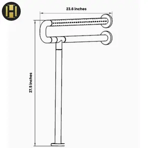 PREMIUM TOILET SUPPORT GRAB BAR WITH FLOOR STAND