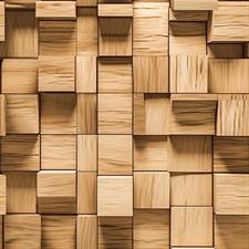 WOODEN CUBES - PREMIUM WALLPAPER ROLLS