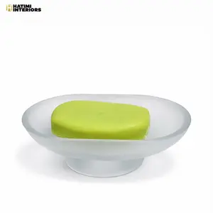 KATORI GLASS SOAP DISH OVAL