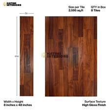 CHERRY WOOD - HIGH GLOSS THREE STRIP WOODEN FLOORING - PER SQUARE FEET