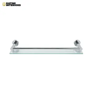 METALLIC SILVER ALUMINUM BATHROOM ACCESSORIES SET