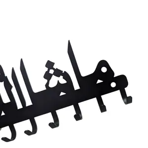 BLACK METAL MA’ASHALLAH URDU CALLIGRAPHY KEY HOLDER – 8 HOOKS