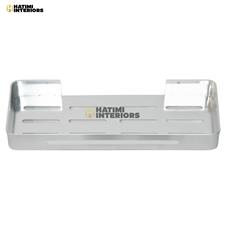 SILVER ALUMINUM BATHROOM SHELF