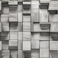WOODEN CUBES - PREMIUM WALLPAPER ROLLS