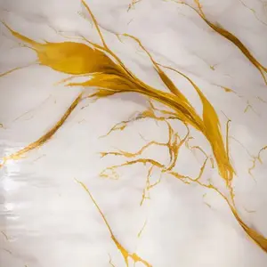 GOLD LEAF MARBLE UV FOMIC STICKER ROLLS - WB-5055