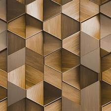 METALLIC SHAPES - PREMIUM WALLPAPER ROLLS