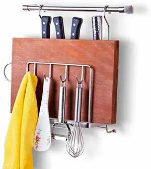 MULTIPURPOSE STAINLESS STEEL CHOPPING BOARD HOLDER