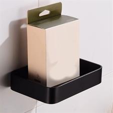 BLACK ALUMINUM SOAP DISH