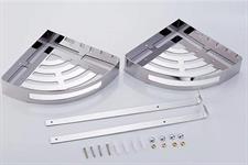TWO LAYER STAINELESS STEEL CORNER BATHROOM SHELF