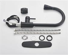 BLACK STAINLESS STEEL KITCHEN PULL OUT FAUCET MIXER