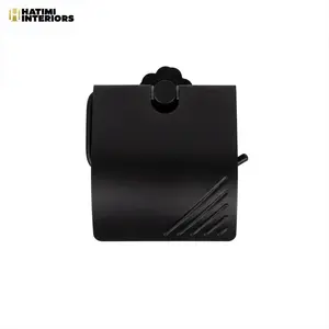 MATTE BLACK ALUMINUM BATHROOM ACCESSORIES SET
