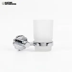 METALLIC SILVER ALUMINUM BATHROOM ACCESSORIES SET