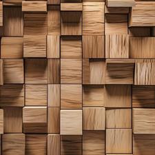 WOODEN CUBES - PREMIUM WALLPAPER ROLLS