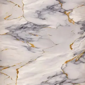 GREY GOLD SOFT CLOUD MARBLE UV FOMIC STICKER ROLLS - WB-5060