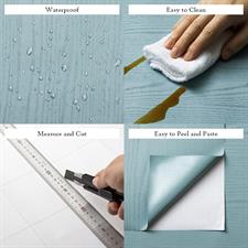 AQUA BLUE WOOD ADHESIVE PAPER