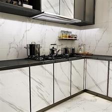 WHITE GREY MARBLE ADHESIVE PAPER