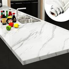 WHITE GREY MARBLE ADHESIVE PAPER