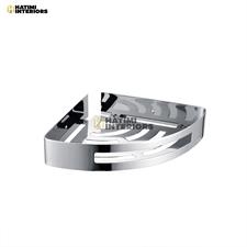 TWO LAYER STAINELESS STEEL CORNER BATHROOM SHELF
