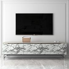 WHITE BLACK MARBLE ADHESIVE PAPER