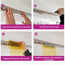 2MM ANTI-INSECT RIBBED AC CONTROL CURTAINS - CUSTOM SIZE