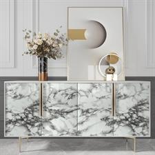 WHITE BLACK MARBLE ADHESIVE PAPER