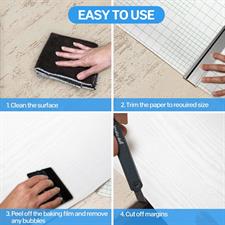 PEARL WHITE WOOD ADHESIVE PAPER