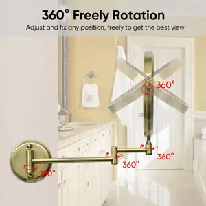 WALL MOUNTED DOUBLE-SIDED BEAUTY MAGNIFYING MIRROR