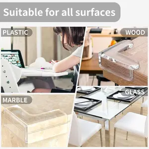 4 PIECE ANTI SLIP RUBBER TABLE CORNER PROTECTOR – BABY SAFETY EDGE GUARD FOR FURNITURE, TABLE & BED CORNERS