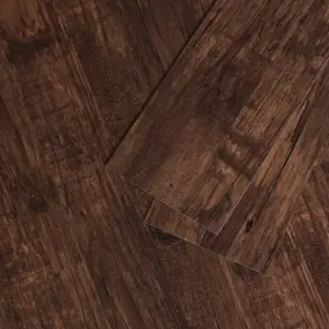 WORN MAHOGANY BROWN VINYL FLOORING PLANKS | DT-1016