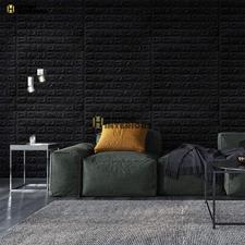 BLACK TEXTURED BRICK FOAMIC SHEET