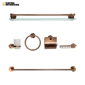 FORAL COPPER ALUMINUM BATHROOM ACCESSORIES SET
